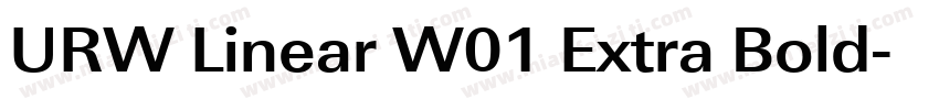 URW Linear W01 Extra Bold字体转换